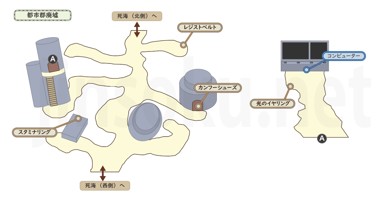 クロノクロス｜都市郡廃墟｜マップ