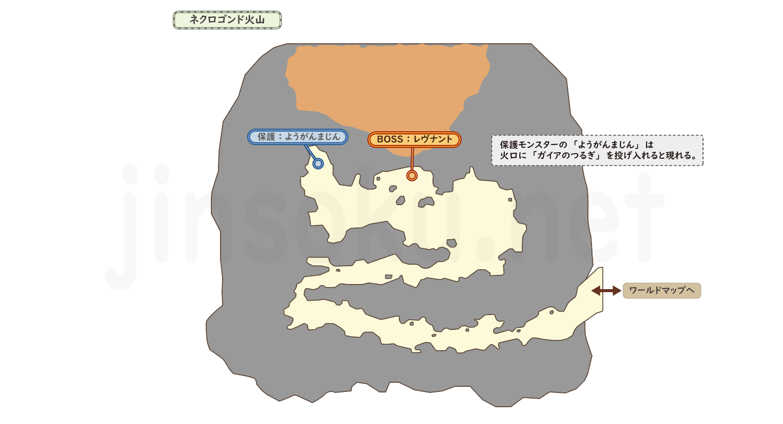 【ドラクエ3 HD-2D】ネクロゴンド火山｜マップ