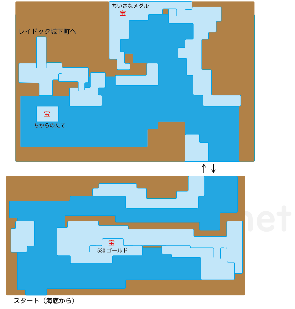 ドラクエ6｜レイドック（下）の井戸｜マップ