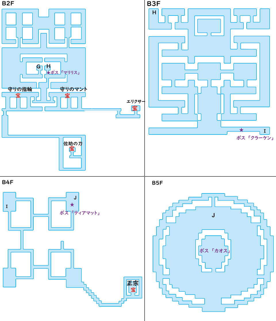 FF1 過去のカオス神殿 マップ