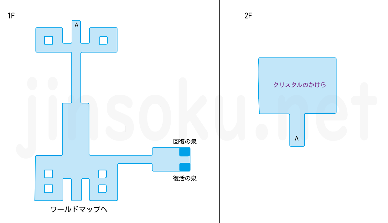 【FF3】水の神殿｜マップ