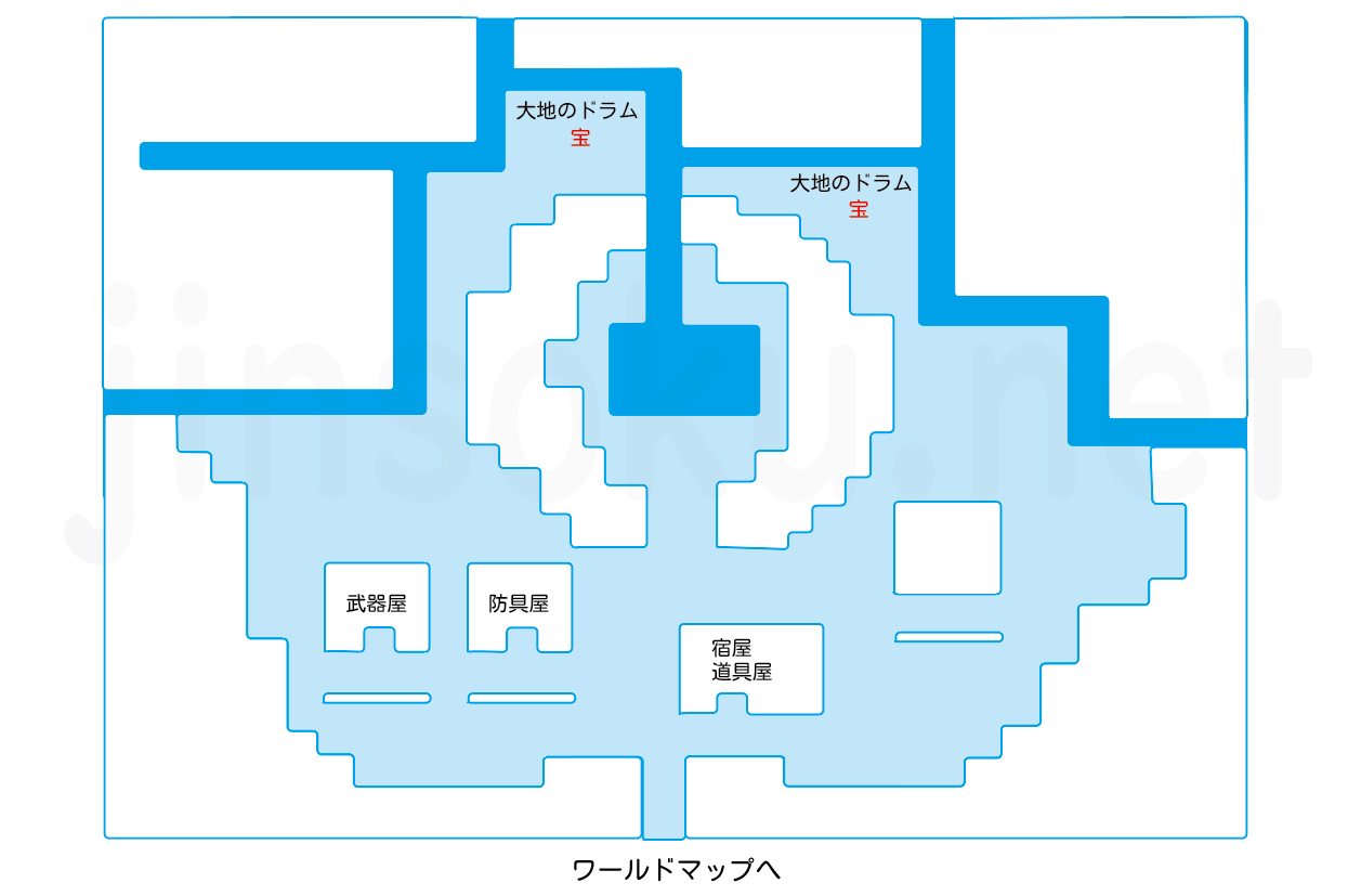 【FF3】ダスターの村｜マップ