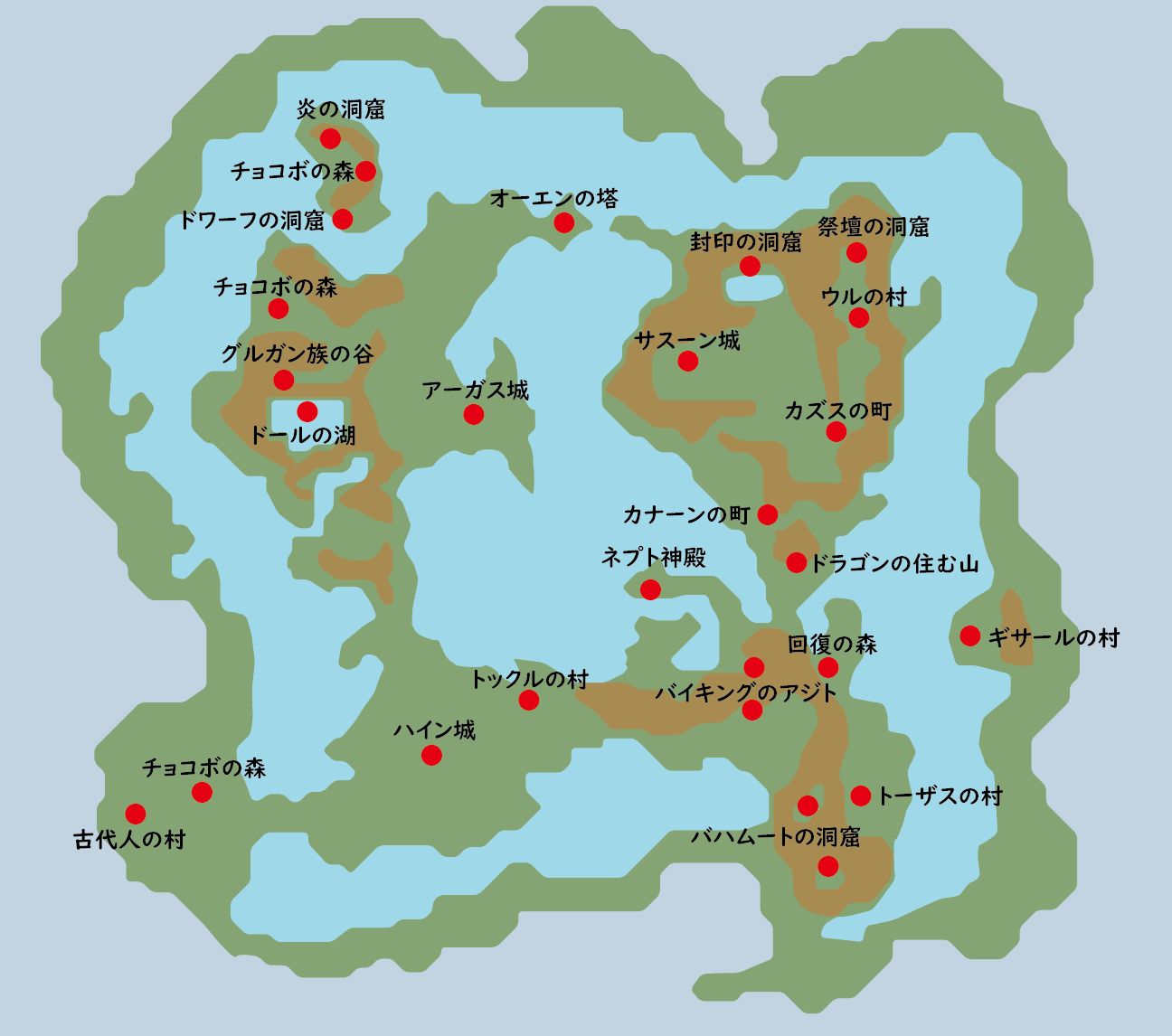 FF3 浮遊大陸 ワールドマップ