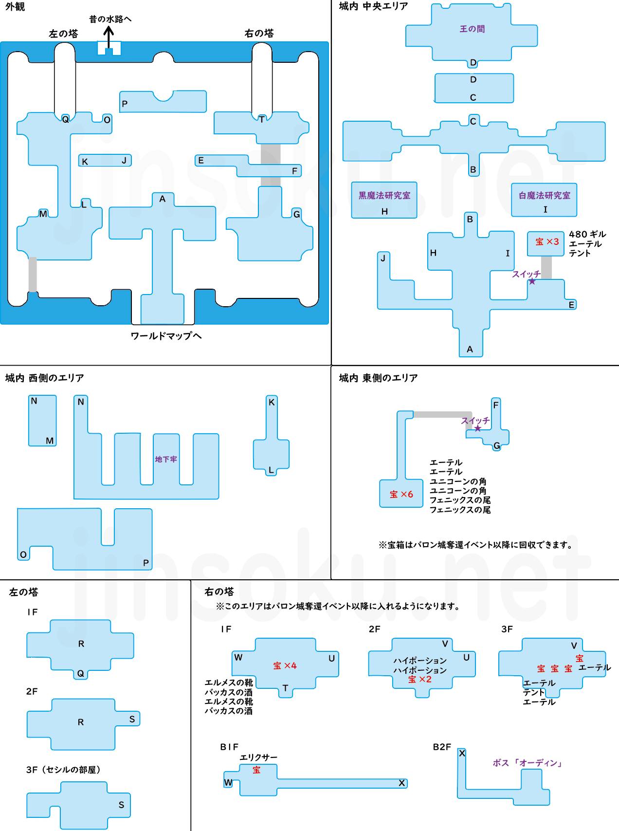 バロン城 マップ