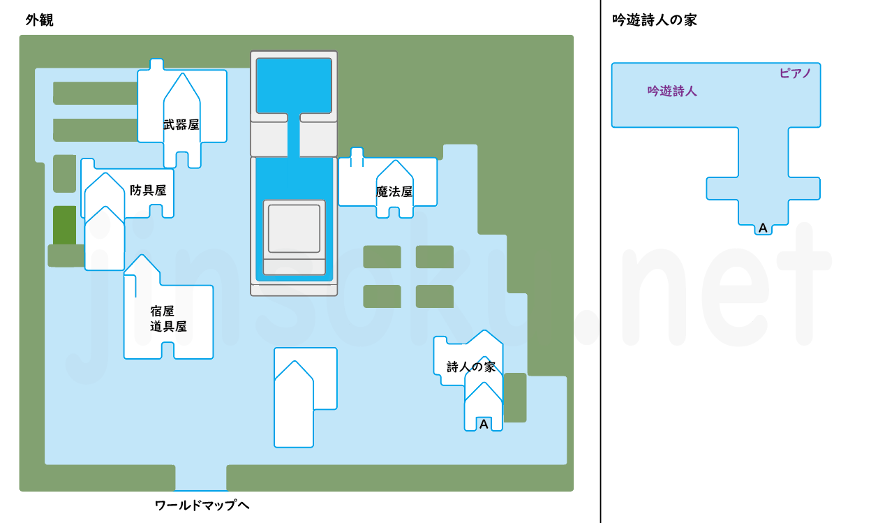 【FF5】クレセントの町｜マップ