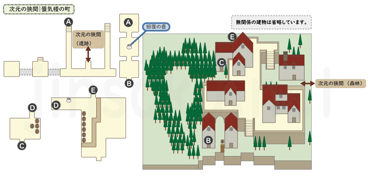 【FF5】次元の狭間(蜃気楼の町）｜マップ