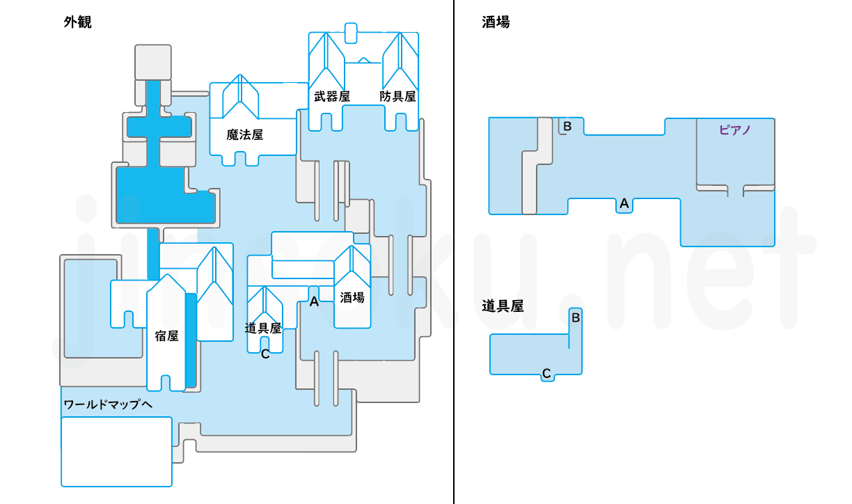 【FF5】ジャコールの町｜マップ