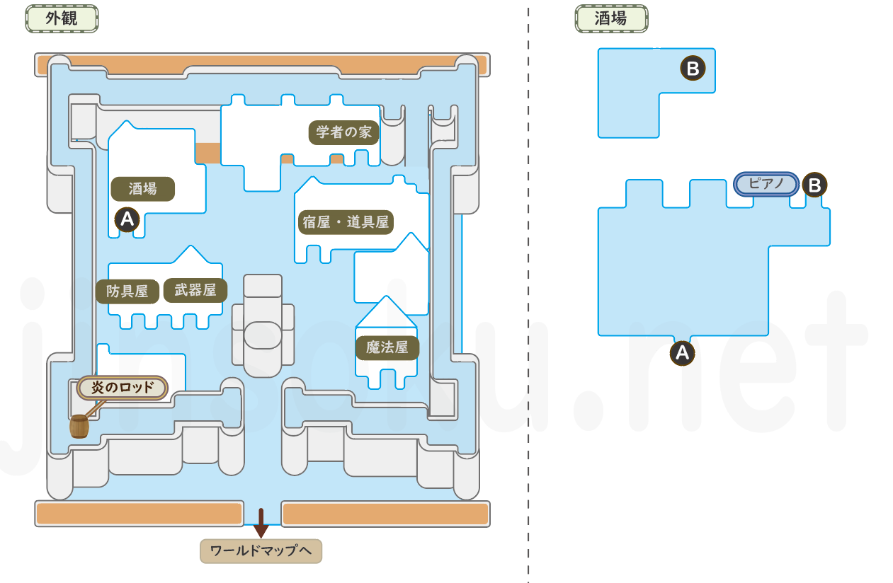 【FF5】カルナックの町｜マップ