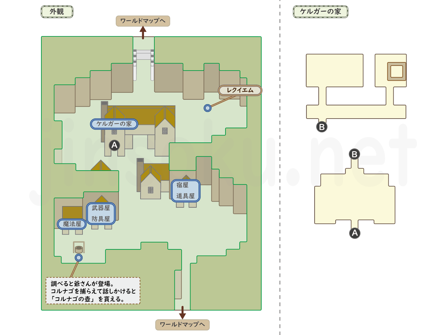 【FF5】ケルブの村｜マップ